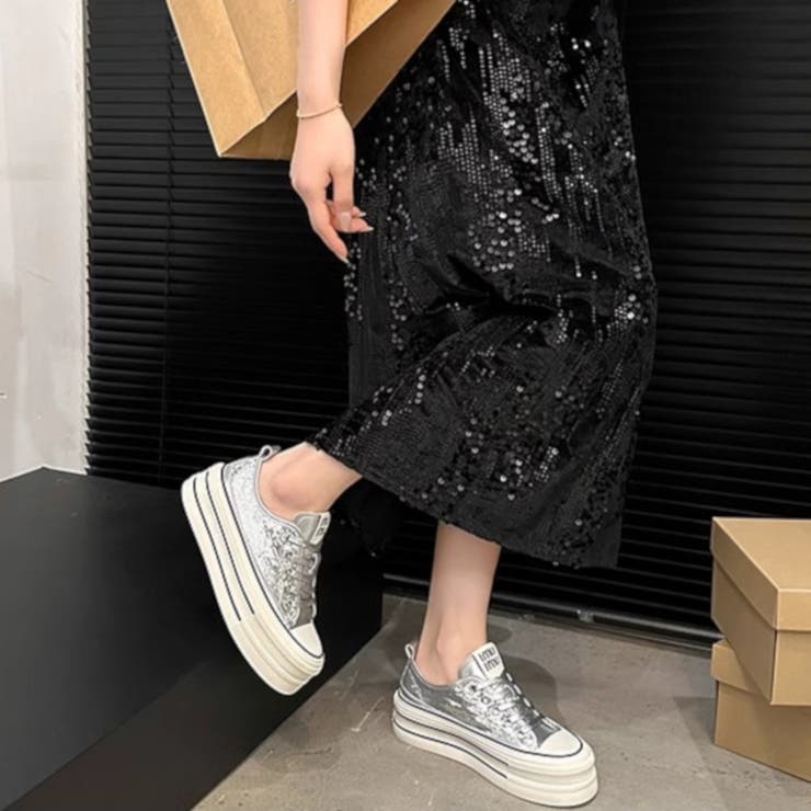 厚底スニーカー 靴 シューズ ローカット カジュアル レディース | TwoGates  | 詳細画像3 