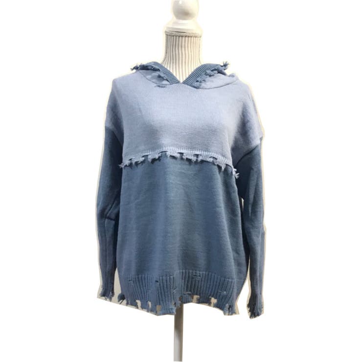 トップス パーカー 長袖 ニット フード付 レディース | TwoGates  | 詳細画像8 