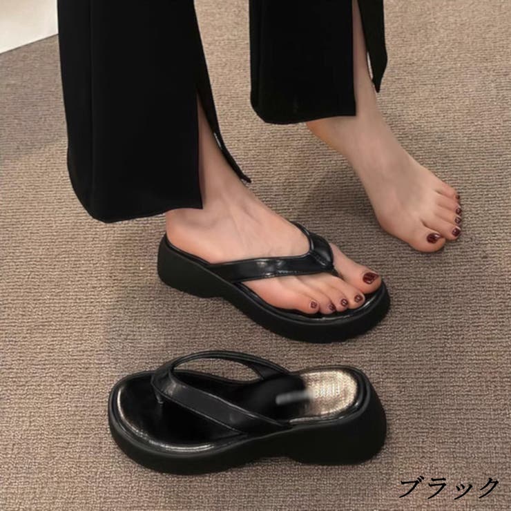 シンプル 厚底 サンダル レディース 靴 ヒール シューズ ビーチサンダル 歩きやすい 夏 厚底サンダル ビーサン 厚底靴 くつ 人気 おしゃれ ウェッジソール 幅広 スリッパ 脚長 ルームシューズ 送料無料