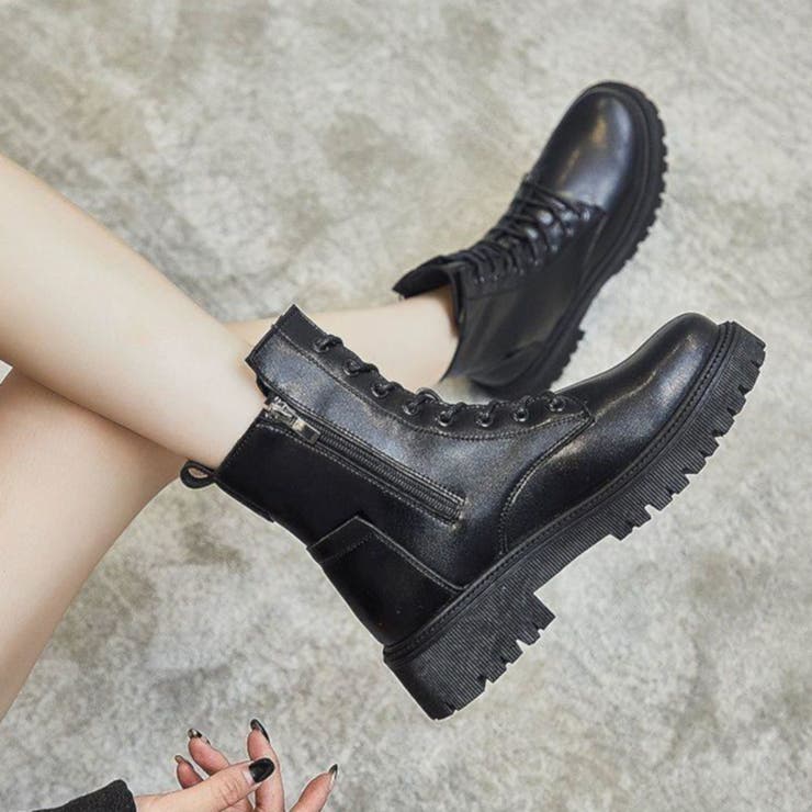 厚底ブーツ ショートブーツ 靴 シューズ レースアップ レディース | TwoGates  | 詳細画像2 