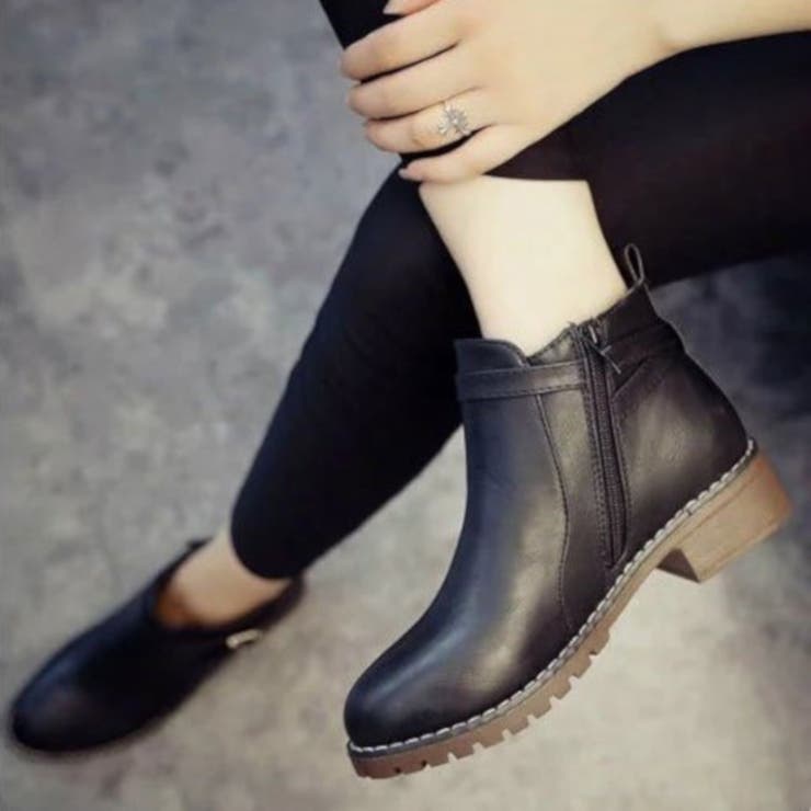 ブラック | ブーツ ショートブーツ 靴 シューズ シンプル カジュアル レディース | TwoGates 