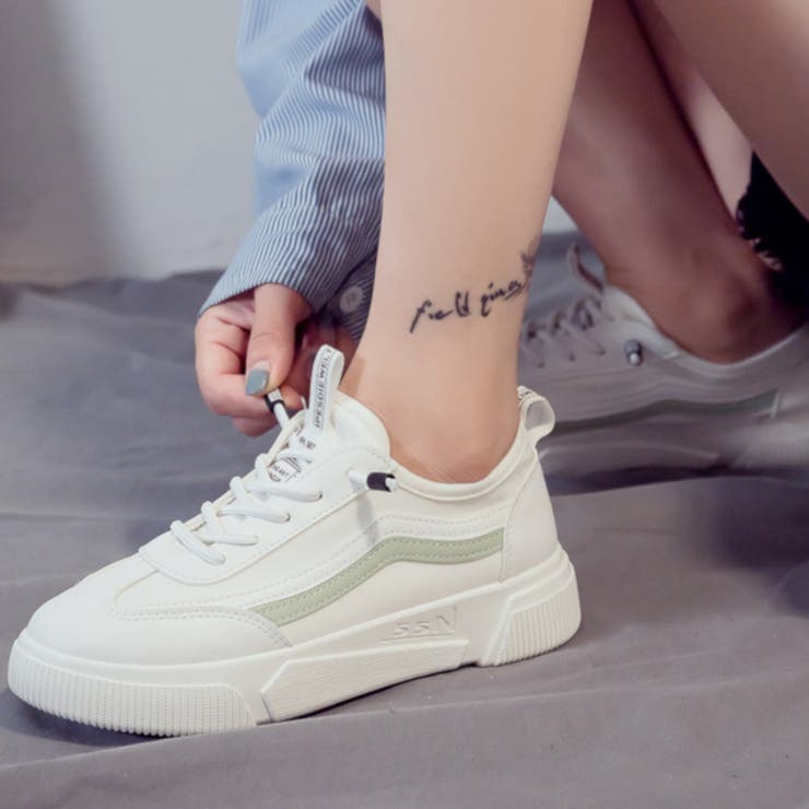 スニーカー 靴 シューズ カジュアル 厚底 ローカット シンプル レディース | TwoGates  | 詳細画像3 