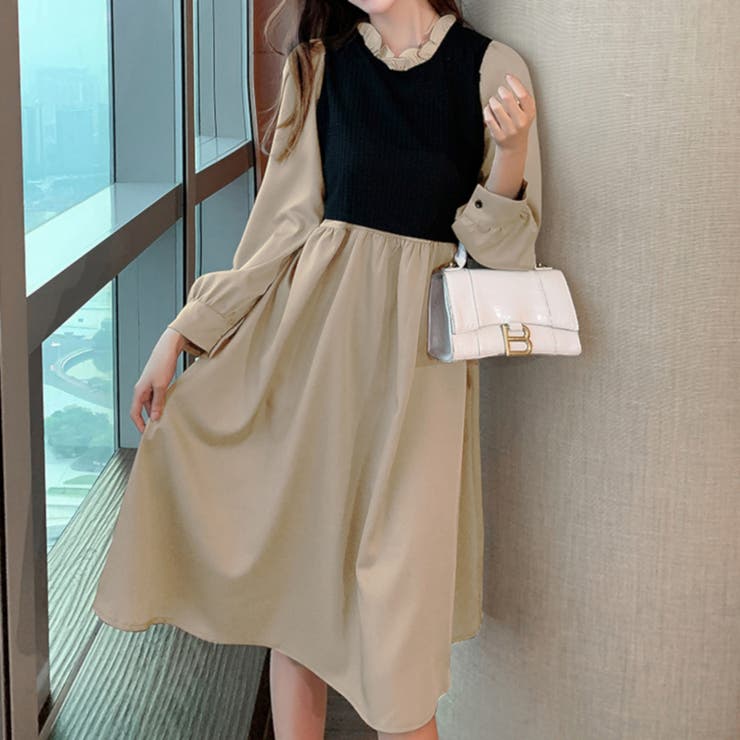 ワンピース ワンピ 長袖 重ね着風 レディース 品番 Nmsw Twogates ツーゲート のレディースファッション通販 Shoplist ショップリスト