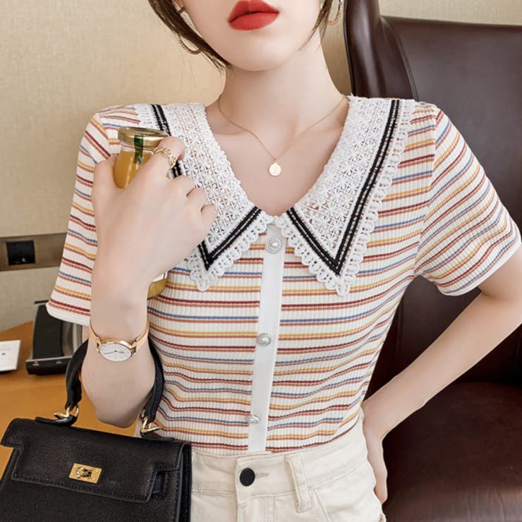 ボーダーカットソー 半袖 トップス レディース 品番 Nmsw Twogates ツーゲート のレディース ファッション通販 Shoplist ショップリスト