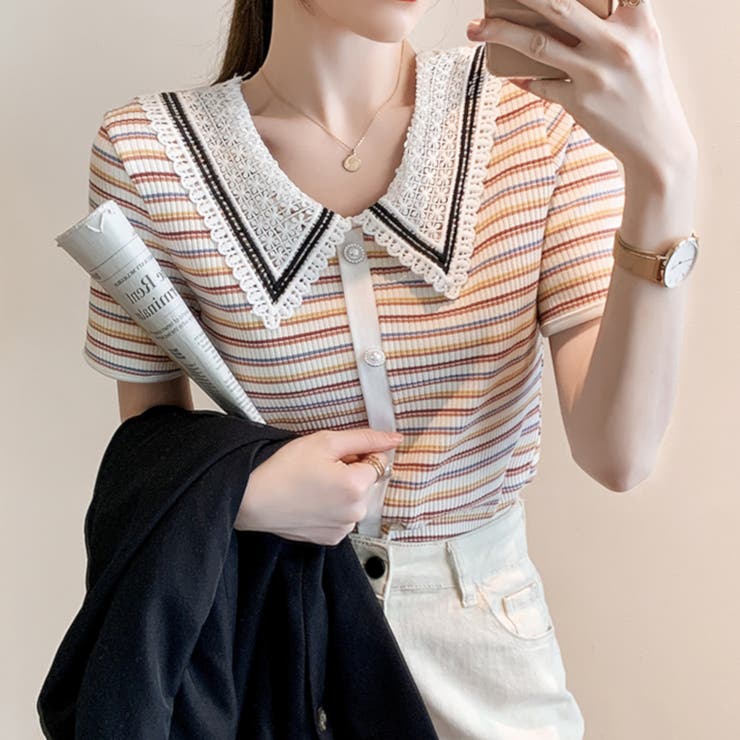 ボーダーカットソー 半袖 トップス レディース 品番 Nmsw Twogates ツーゲート のレディース ファッション通販 Shoplist ショップリスト