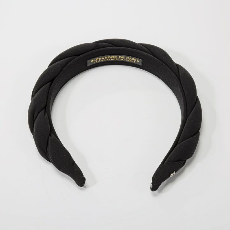 アレクサンドルドゥパリALEXANDREDEPARISTHB-20150-25ヘアーアクセサリーレディースアクセサリーカチューシャツイストヘアバンド髪飾りサテン髪留めヘッドバンドアクセント幅広ギフトプレゼントお祝い記念女性ブラック