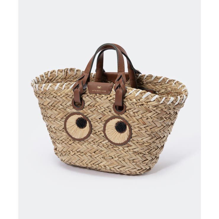 アニヤハインドマーチANYAHINDMARCH5050925155120ハンドバッグSmallPaperEyesBasketレディースバッグかごバッグかごナチュラル刺繍バケットバッグお出掛け旅行おしゃれプレゼントギフト贈り物シンプル誕生日記念お祝いサマーバッグナチュラル