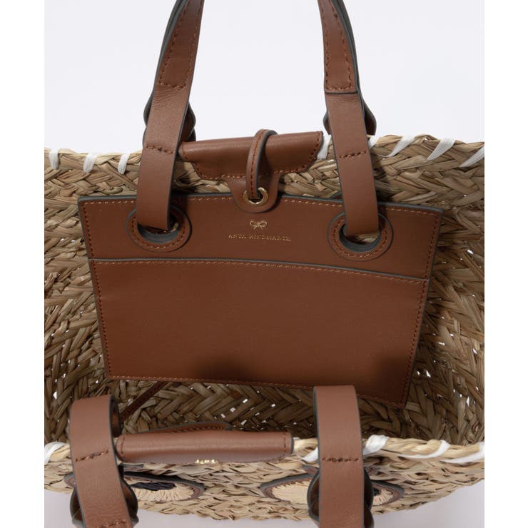 アニヤハインドマーチANYAHINDMARCH5050925155120ハンドバッグSmallPaperEyesBasketレディースバッグかごバッグかごナチュラル刺繍バケットバッグお出掛け旅行おしゃれプレゼントギフト贈り物シンプル誕生日記念お祝いサマーバッグナチュラル