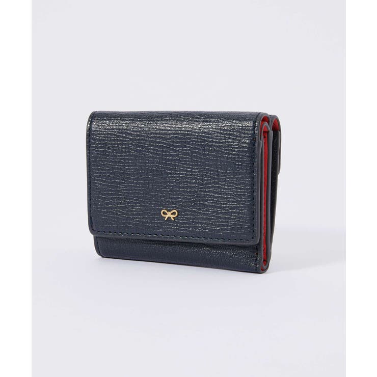 アニヤハインドマーチANYAHINDMARCH5050925142816三つ折り財布MiniTrifoldZanyinGrainyCapraレディース財布ミニトライフォードザニーミニ財布レザー小銭入れ付きプレゼントお祝い記念コンパクトネイビー
