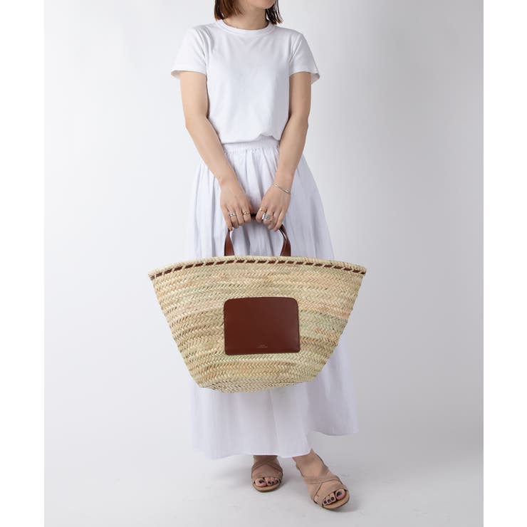 アーペーセーA.P.C.PLAABF61587トートバッグレディースバッグAPCかごバッグパニエカジュアルpanierzoeシンプルお出かけ軽量バスケットショルダー鞄ストローレザー2wayプレゼントお祝い肩掛けブラウンブラック