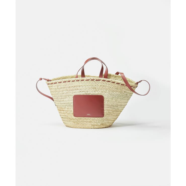アーペーセーA.P.C.PLAABF61587トートバッグレディースバッグAPCかごバッグパニエカジュアルpanierzoeシンプルお出かけ軽量バスケットショルダー鞄ストローレザー2wayプレゼントお祝い肩掛けブラウンブラック