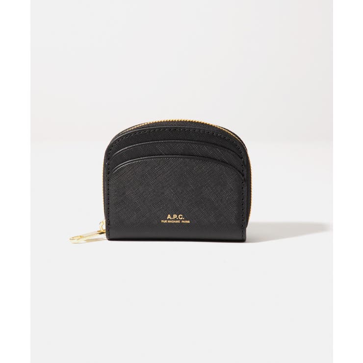 アーペーセーA.P.C.PXBJQF63437小銭入れCOMPACTDEMILUNEMINIメンズレディース財布コインケースハーフムーン無地カードケースお祝い記念ビジネスシンプルラウンドファスナーサイフ通勤通学コンパクトギフトプレゼント誕生日記念ブラック