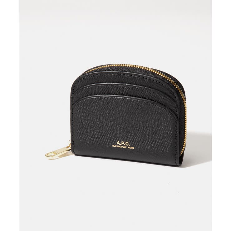 アーペーセーA.P.C.PXBJQF63437小銭入れCOMPACTDEMILUNEMINIメンズレディース財布コインケースハーフムーン無地カードケースお祝い記念ビジネスシンプルラウンドファスナーサイフ通勤通学コンパクトギフトプレゼント誕生日記念ブラック