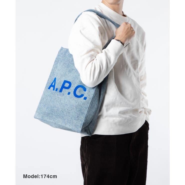 アーペーセーA.P.C.COFBXM61442トートバッグメンズレディースバック手提げ鞄ロゴコットンカジュアルプレゼントお祝い記念お出かけトートギフト誕生日記念エコバッグTOTELOUブルー