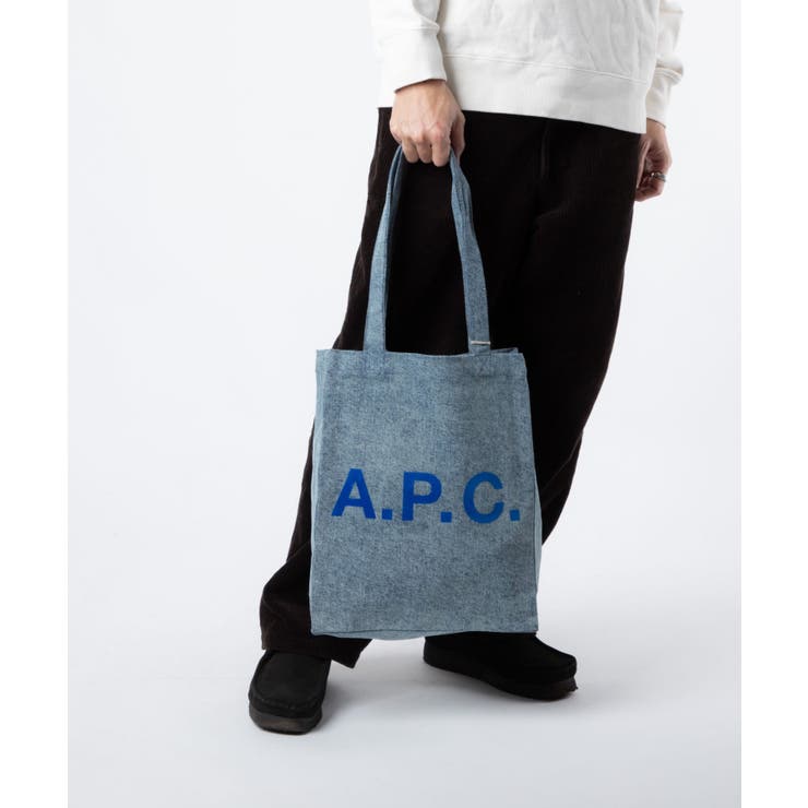 アーペーセーA.P.C.COFBXM61442トートバッグメンズレディースバック手提げ鞄ロゴコットンカジュアルプレゼントお祝い記念お出かけトートギフト誕生日記念エコバッグTOTELOUブルー