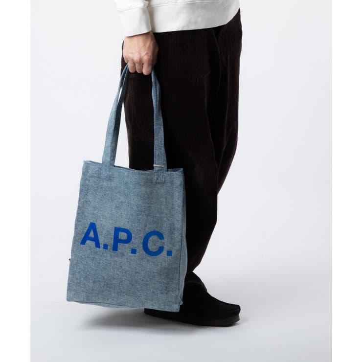 アーペーセーA.P.C.COFBXM61442トートバッグメンズレディースバック手提げ鞄ロゴコットンカジュアルプレゼントお祝い記念お出かけトートギフト誕生日記念エコバッグTOTELOUブルー