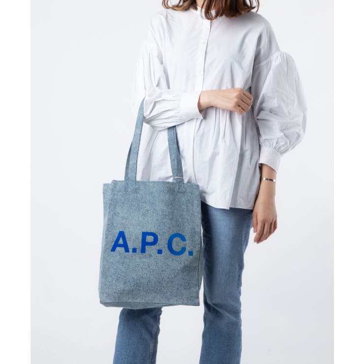 アーペーセーA.P.C.COFBXM61442トートバッグメンズレディースバック手提げ鞄ロゴコットンカジュアルプレゼントお祝い記念お出かけトートギフト誕生日記念エコバッグTOTELOUブルー