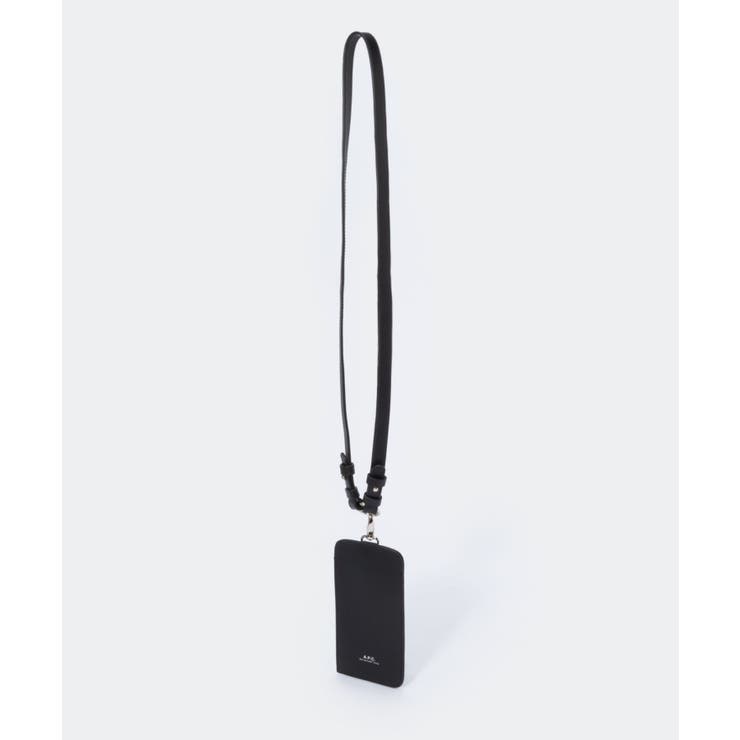 アーペーセーA.P.C.PXAWVH63521ショルダーバッグメンズバッグスマホショルダーネックポーチロゴフォンケースレザーホルダーストラップ小物入れ軽量お出掛けプレゼントギフトお祝いブラック