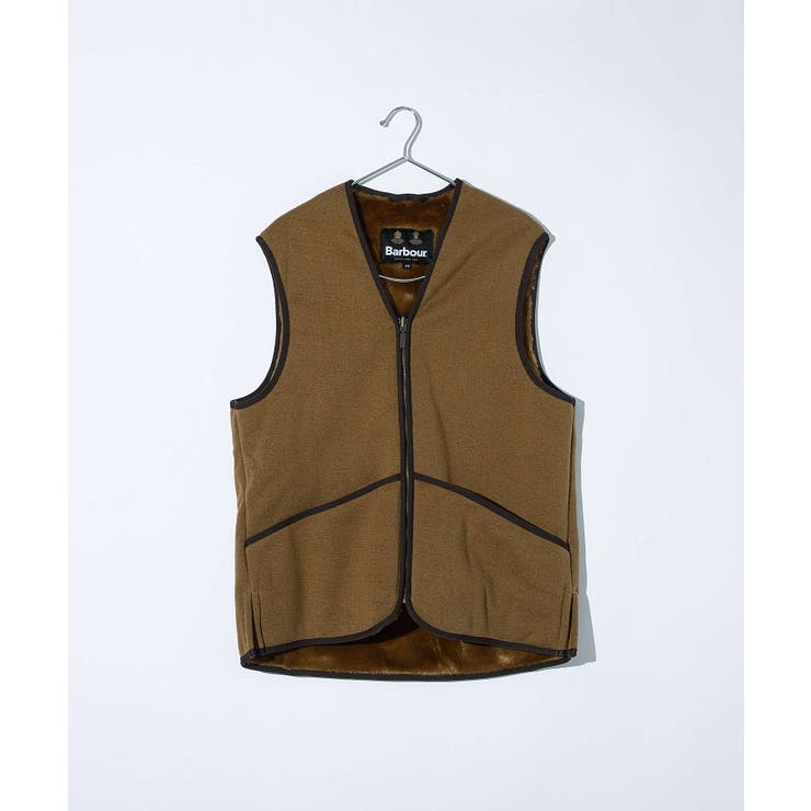 バブアーBarbourMLI0004ベストWarmPileWaistcoatZip-InLinerメンズレディースアウターライナーベストジレパイルライナーフロントジップフェイクファー防寒着ギフトプレゼント暖かい秋冬ブラウン343638404244
