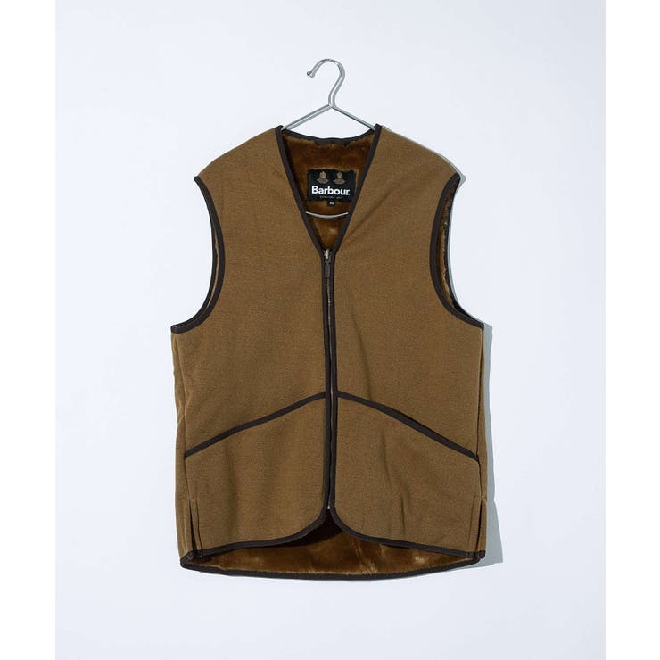 バブアーBarbourMLI0004ベストWarmPileWaistcoatZip-InLinerメンズレディースアウターライナーベストジレパイルライナーフロントジップフェイクファー防寒着ギフトプレゼント暖かい秋冬ブラウン343638404244