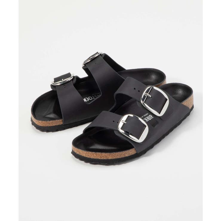 ビルケンシュトックBIRKENSTOCK1011075サンダルアリゾナビッグバッグルARIZONABIGBUCKLEレディースシューズオイルドレザーナローフィットビルケンコンフォートヌバックカジュアルアウトドア旅行キャンプダブルストラップブラック24.0～25.0cm