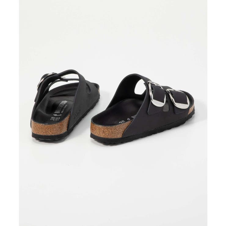 ビルケンシュトックBIRKENSTOCK1011075サンダルアリゾナビッグバッグルARIZONABIGBUCKLEレディースシューズオイルドレザーナローフィットビルケンコンフォートヌバックカジュアルアウトドア旅行キャンプダブルストラップブラック24.0～25.0cm