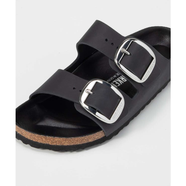 ビルケンシュトックBIRKENSTOCK1011075サンダルアリゾナビッグバッグルARIZONABIGBUCKLEレディースシューズオイルドレザーナローフィットビルケンコンフォートヌバックカジュアルアウトドア旅行キャンプダブルストラップブラック24.0～25.0cm