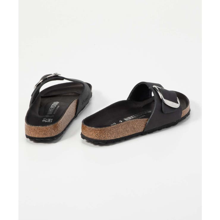 ビルケンシュトックBIRKENSTOCK1006523サンダルマドリッドビッグバックルMADRIDBIGBUCKLEレディースシューズオイルドレザーナローフィットビルケンコンフォートサンダルアウトドア旅行キャンプワンストラップブラック23.0～25.0cm