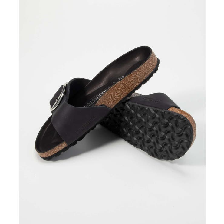ビルケンシュトックBIRKENSTOCK1006523サンダルマドリッドビッグバックルMADRIDBIGBUCKLEレディースシューズオイルドレザーナローフィットビルケンコンフォートサンダルアウトドア旅行キャンプワンストラップブラック23.0～25.0cm