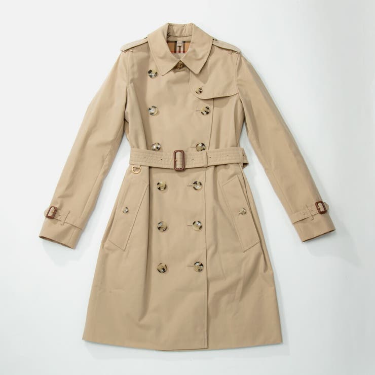 バーバリーBURBERRY8045774コートレディースアウタートレンチコートケンジントンスプリングコートコート丈ロングKENSINGTONミッドレングス2021秋冬新作AWA1366ハニー46