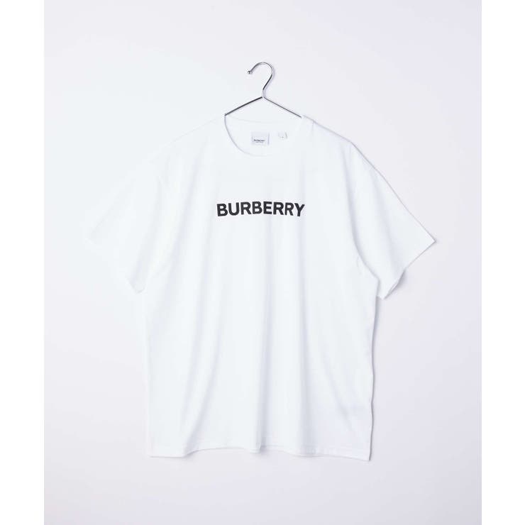 バーバリーBURBERRY8055309Ｔシャツメンズトップス半袖コットンクルーネックカットソーロゴプリントクルーネック白カジュアルオーバーサイズHARRISTONホワイトXSSMLXL