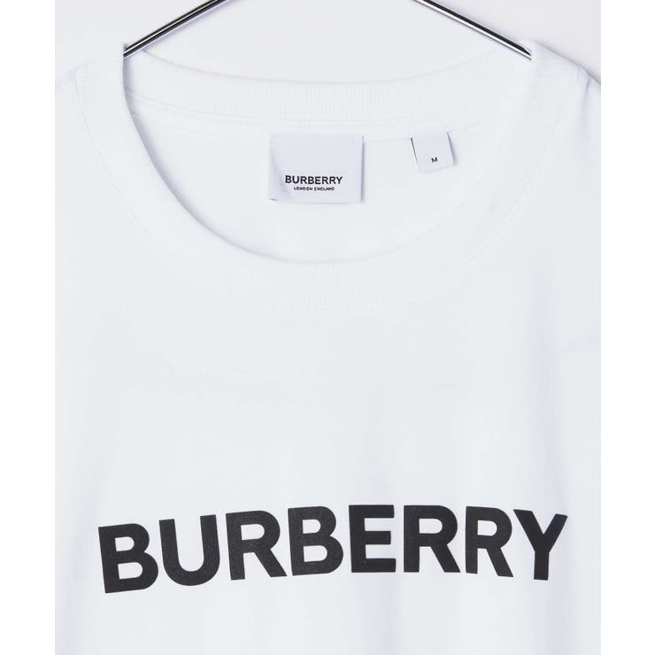 バーバリーBURBERRY8055309Ｔシャツメンズトップス半袖コットンクルーネックカットソーロゴプリントクルーネック白カジュアルオーバーサイズHARRISTONホワイトXSSMLXL