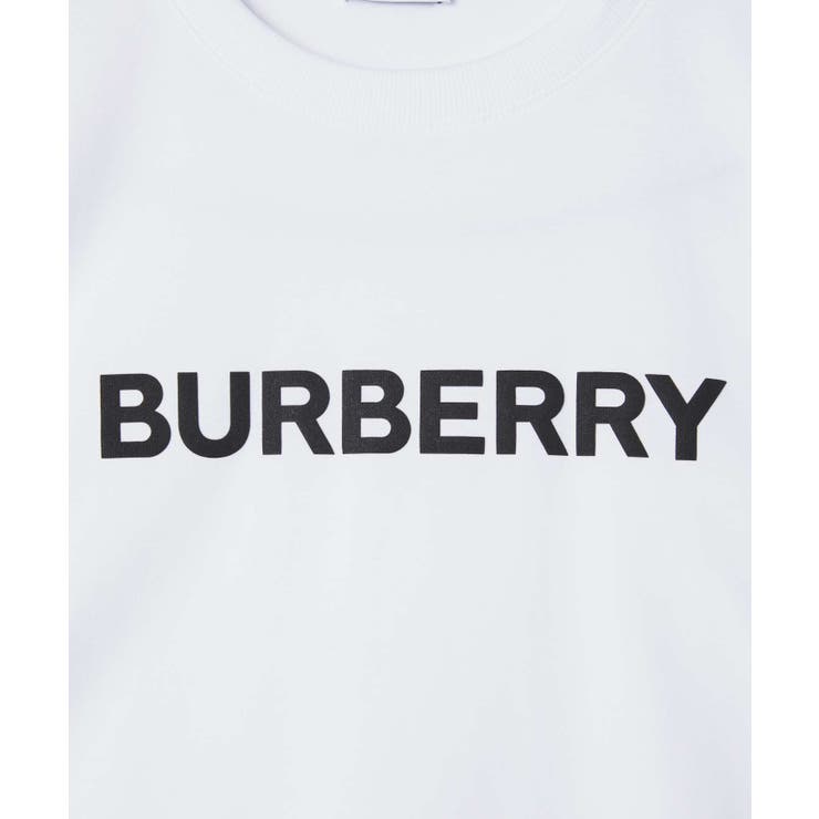 バーバリーBURBERRY8055309Ｔシャツメンズトップス半袖コットンクルーネックカットソーロゴプリントクルーネック白カジュアルオーバーサイズHARRISTONホワイトXSSMLXL