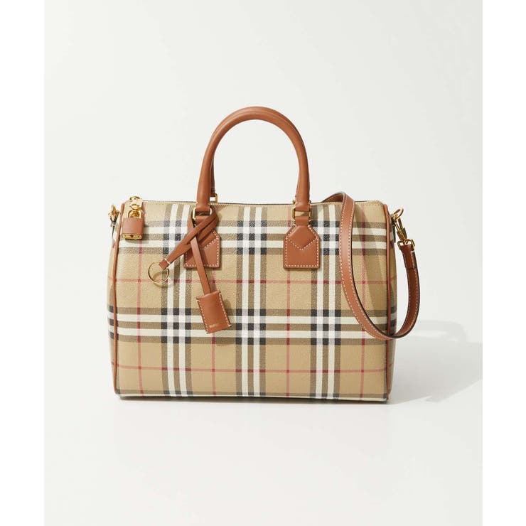BURBERRY GOLF チェック柄シューズケース&ポーチセット ブラック