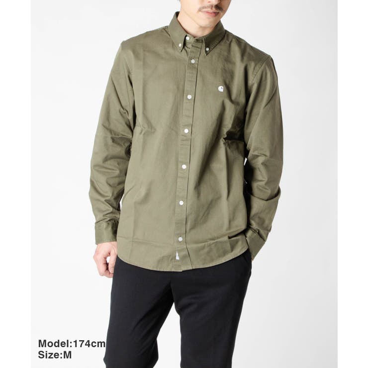 カーハートCarharttI023339シャツメンズトップス長袖ロングスリーブマディソンシャツコットン長袖シャツカジュアルLONGSLEEVEMADISONSHIRTシンプルギフトプレゼントWIPWORKINPROGRESS全3色XSSMLXL