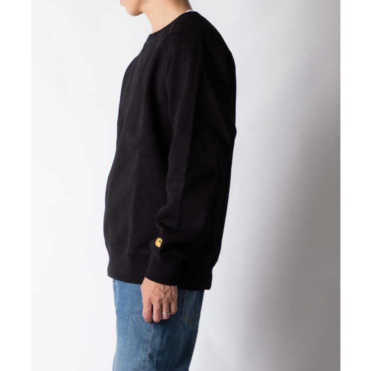 カーハートCarharttI026383スウェットメンズトップストレーナーチェイス長袖CHASESWEATSHIRTWIPクルーネックコットン綿カジュアル無地シンプルストリートXSSMLXLブラックネイビーグレーブラウンブルージュニパー