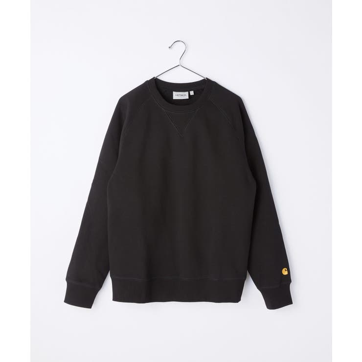 カーハートCarharttI026383スウェットメンズトップストレーナーチェイス長袖CHASESWEATSHIRTWIPクルーネックコットン綿カジュアル無地シンプルストリートXSSMLXLブラックネイビーグレーブラウンブルージュニパー