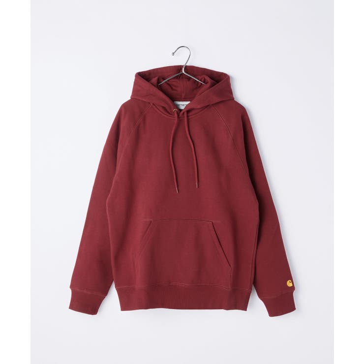 カーハートCarharttI026384スウェットメンズトップストレーナーチェイススウェットパーカー長袖HOODEDCHASESWEATSHIRTWIPフーデッドプルオーバーコットン綿カジュアル無地シンプルストリート保温厚手裏起毛XSSMLXLブラックネイビーグレー