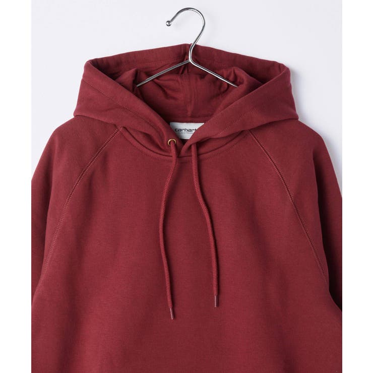 カーハートCarharttI026384スウェットメンズトップストレーナーチェイススウェットパーカー長袖HOODEDCHASESWEATSHIRTWIPフーデッドプルオーバーコットン綿カジュアル無地シンプルストリート保温厚手裏起毛XSSMLXLブラックネイビーグレー