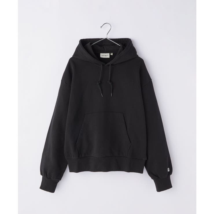 カーハートCarharttI030630スウェットレディーストップストレーナーチェイススウェットパーカー長袖WHOODEDCASEYSWEATSHIRTWIPフーディプルオーバーコットン綿カジュアルシンプルストリートワークインプログレス保温厚手裏起毛XSSMLブラック
