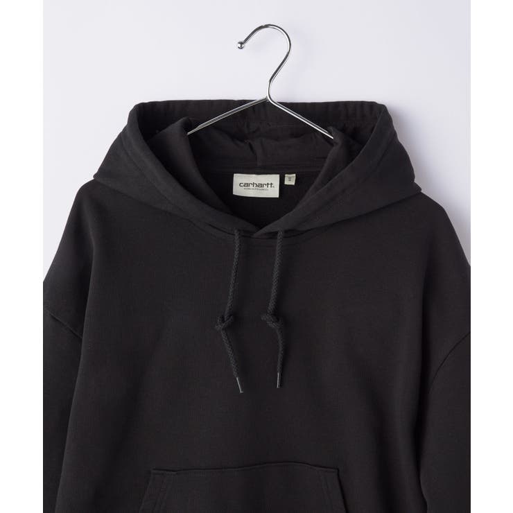 カーハートCarharttI030630スウェットレディーストップストレーナーチェイススウェットパーカー長袖WHOODEDCASEYSWEATSHIRTWIPフーディプルオーバーコットン綿カジュアルシンプルストリートワークインプログレス保温厚手裏起毛XSSMLブラック