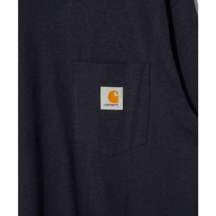 カーハートCarharttI022094Tシャツメンズトップス長袖ロングTシャツWIPスリーブクルーネックカットソーコットン綿ロンTロゴラベルL/SPOCKETT-SHIRT無地アウトドアストリートSMLXLブラックダークネイビーSMLXL