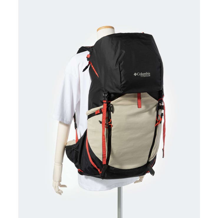 コロンビアColumbia1932591バックパックメンズレディースバッグリュックサックタイタンパスTitanPas48LBackpackお出かけカジュアル登山アウトドアハイキングキャンプ出張ギフトプレゼント記念ブラック×ベージュ48L