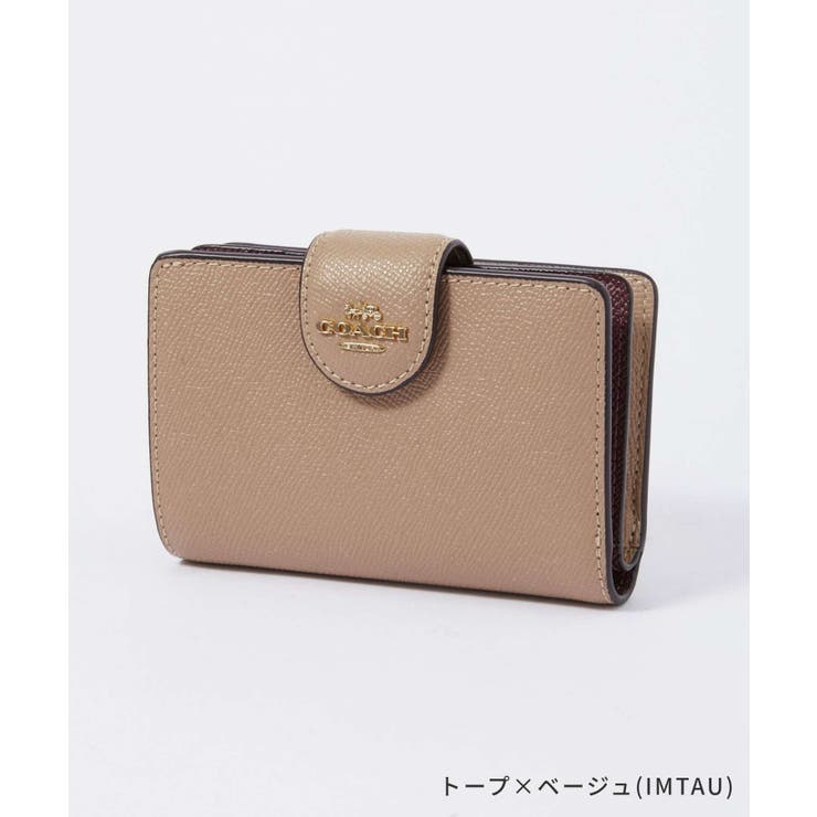 コーチ 二つ折り財布（札入れ） 財布 レディース シグネチャー ジャガード生地 ライトカーキベージュ&チョークホワイト C8323 IMDQC  COACH |ブランド腕時計通販なら「 ブルークウォッチカンパニー 心斎橋店」