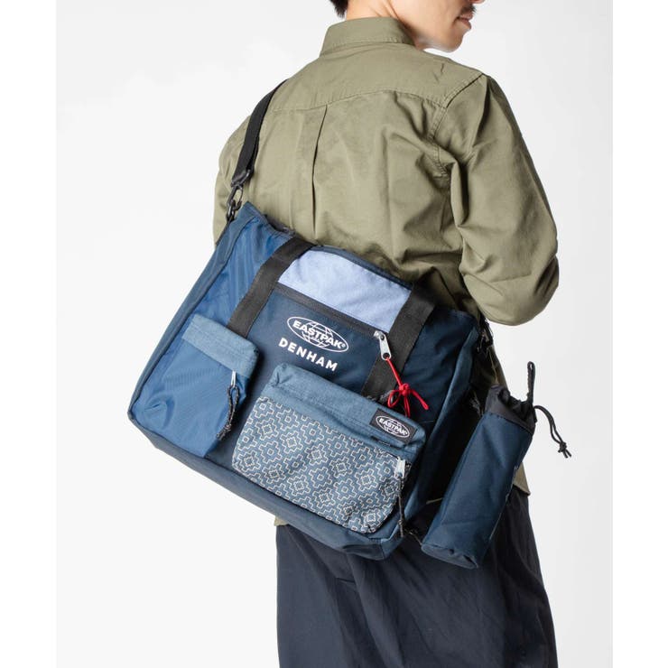 デンハムDENHAMEK0A5BDIトートバッグPaddedKerrメンズバッグEASTPACK×DENHAMショルダーバッグイーストパックコラボモデルPaddedKerrロゴカジュアルお出かけ通勤通学旅行サコッシュ2wayギフトプレゼント誕生日記念ネイビー22L