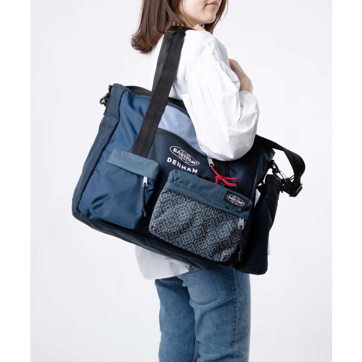 デンハムDENHAMEK0A5BDIトートバッグPaddedKerrメンズバッグEASTPACK×DENHAMショルダーバッグイーストパックコラボモデルPaddedKerrロゴカジュアルお出かけ通勤通学旅行サコッシュ2wayギフトプレゼント誕生日記念ネイビー22L