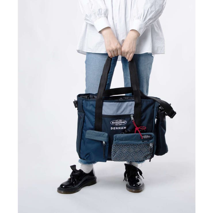 デンハムDENHAMEK0A5BDIトートバッグPaddedKerrメンズバッグEASTPACK×DENHAMショルダーバッグイーストパックコラボモデルPaddedKerrロゴカジュアルお出かけ通勤通学旅行サコッシュ2wayギフトプレゼント誕生日記念ネイビー22L