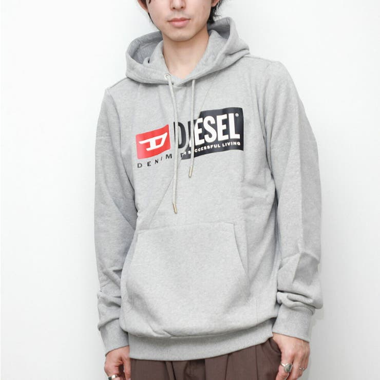 ディーゼルDIESELS-GIRK-HOOD-CUTYメンズトップスパーカースウェット長袖トレーナーメンズロゴプルオーバーオフプライスホワイト/ブラック/グレーS/M/L/XLA00339-0IAJH