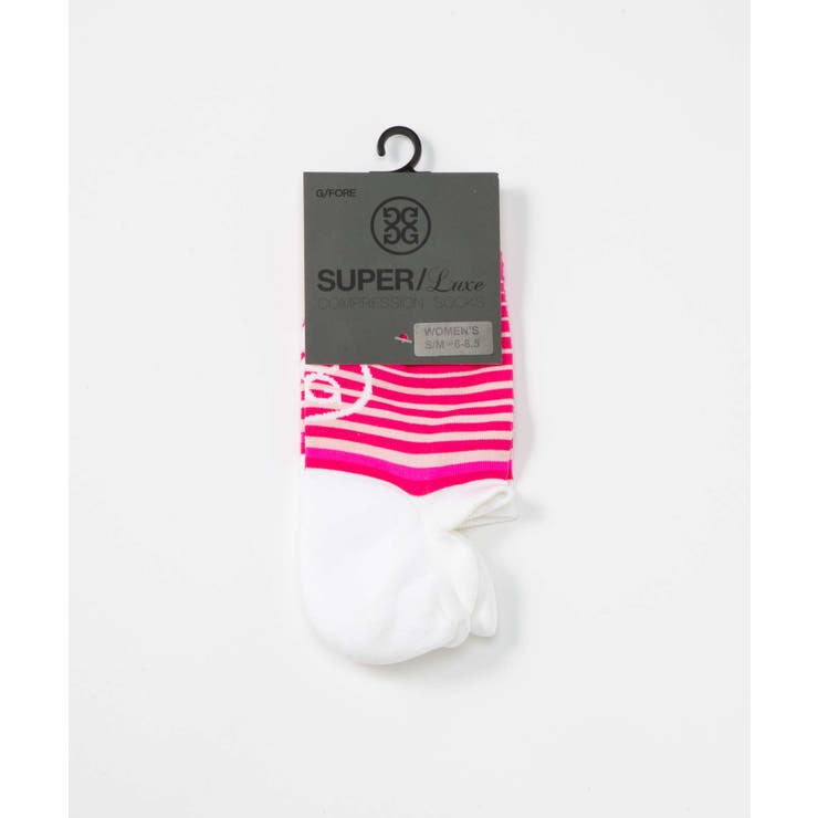 ジーフォアG/FOREG4LS22A23NS靴下GRADIENTSTRIPENOSHOWSOCKレディースゴルフ雑貨ゴルフウェアグラデーションストライプノーショーソックスくつ下プレゼントお祝い記念ギフトスノー