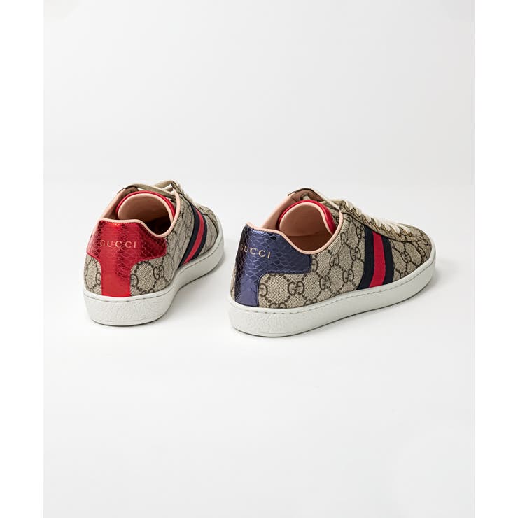 グッチGUCCI49941096G50スニーカーエースレディースシューズGGスプリームキャンパスシグネチャーACEエレガントローカットイタリア製カジュアルウィメンズ49941096G509768ベージュ22.5～25.0cm